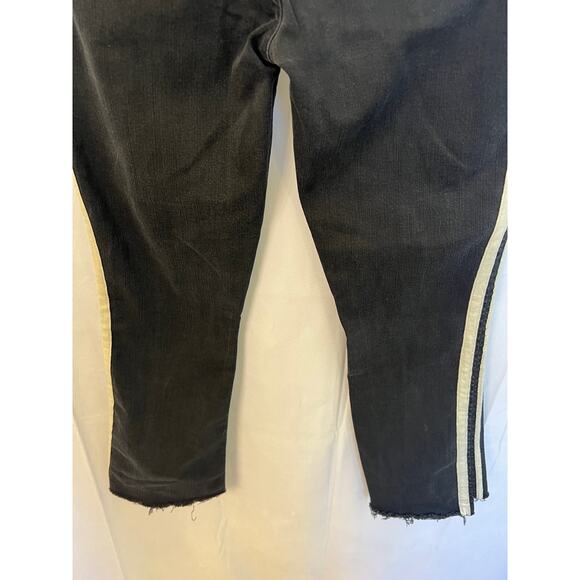 Mother Insider Crop Step Fray Guilty Racer Black Sz 28‎ Jeans Raw Hem - Picture 8 of 16